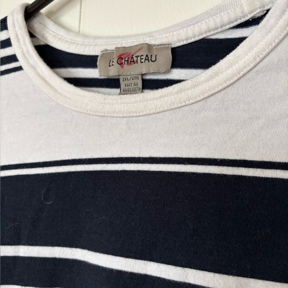 🎉4/30$🎉 Le Château Striped Crewneck Long Sleeve – Size XXL ✨ - Picture 2 of 4